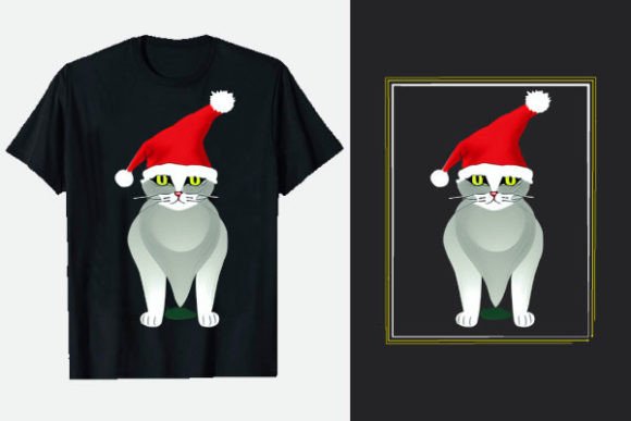 Christmas Cat Animals Merch T-Shirt Graphics and T-Shirt Designs Review