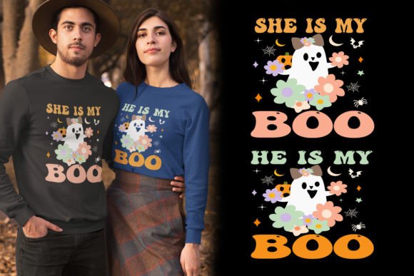 Couple Halloween T-Shirt Design Graphics Review