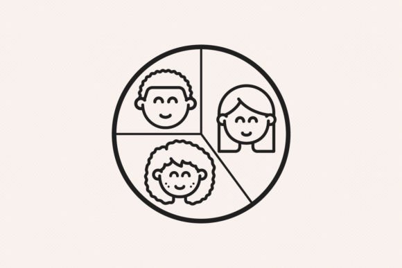 Customer Segments Personas Outline Icon for Graphics and Icons