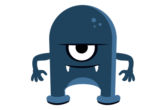 Dark Monster. Cute Scary Creature: Graphics & Illustrations Review