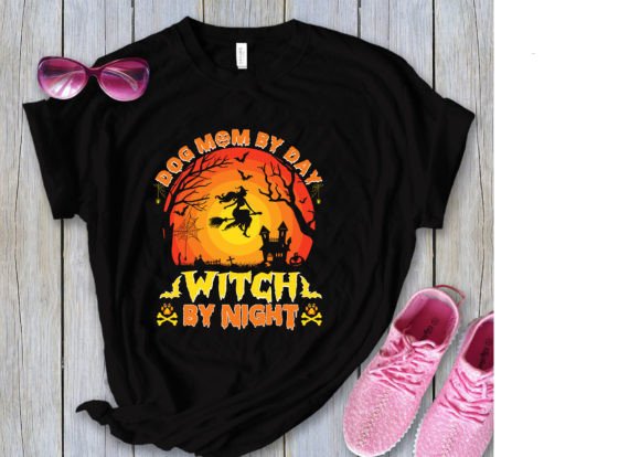 Dog Mom by Day Witch by Night Halloween Graphics and T-Shirt Designs Review