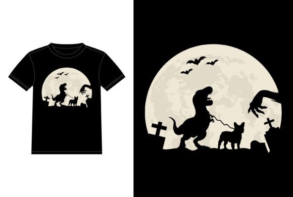 French Bulldog Dinosaur Moon Halloween Graphics Review