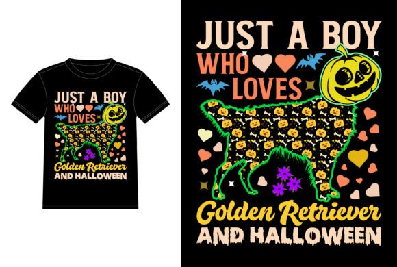 Just a Boy Who Loves Golden Retriever Graphics and T-Shirt Designs