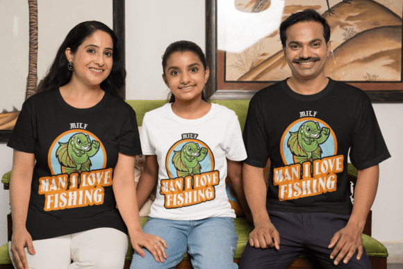 MILF Jokes Man I Love Fishing Graphics and T-Shirt Designs