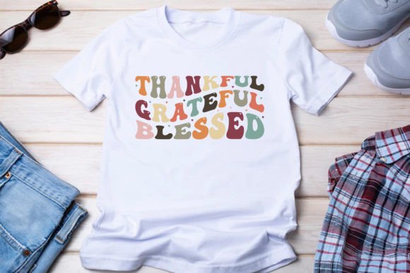 Thankful Grateful Blessed T-shirt Design Graphics for Brands